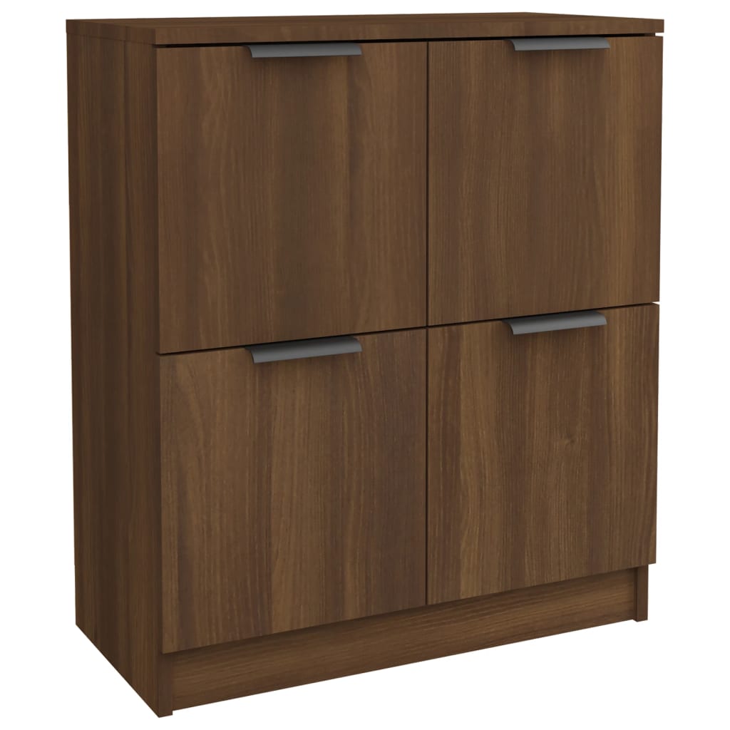 Buffets 2 pcs chêne marron 60x30x70 cm Bois d'ingénierie