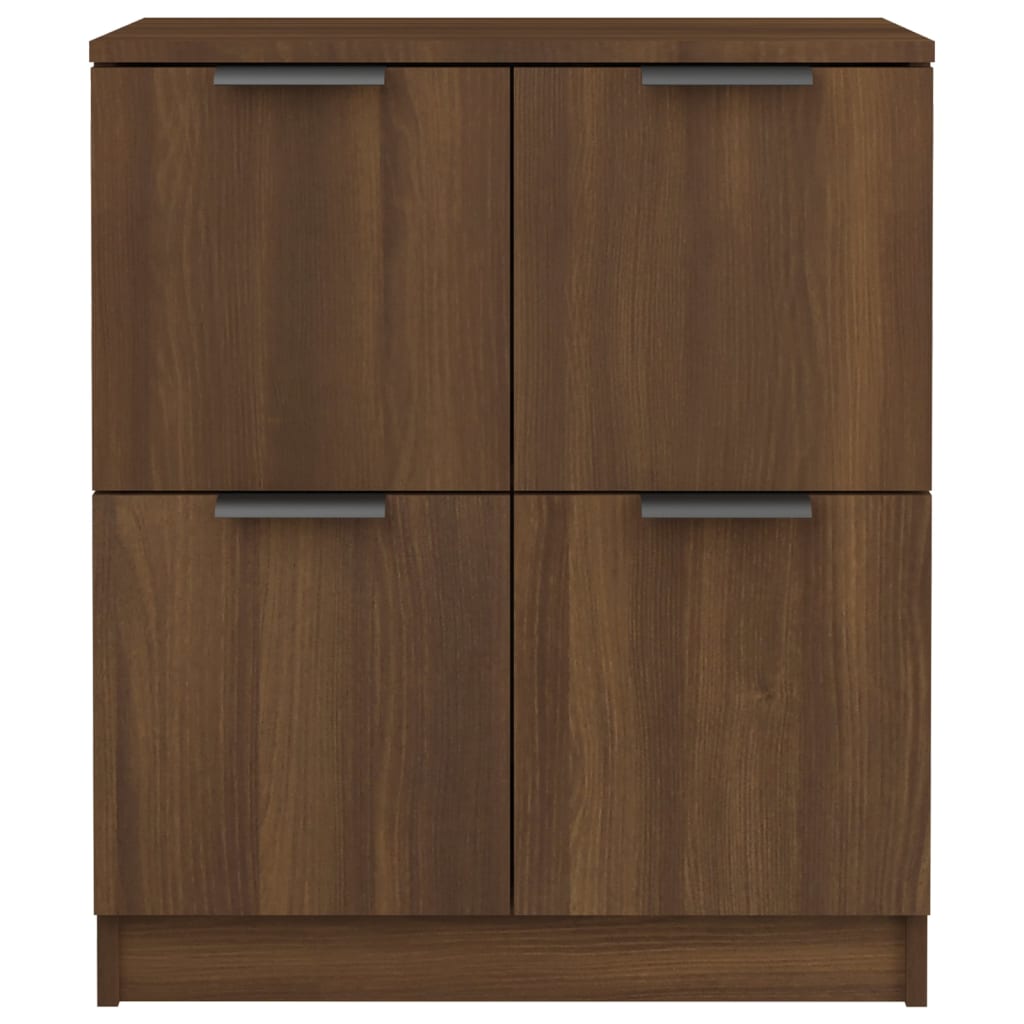 Buffets 2 pcs chêne marron 60x30x70 cm Bois d'ingénierie