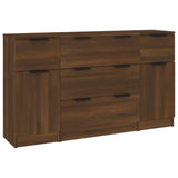 Ensemble de buffets 3 pcs Chêne marron Bois d'ingénierie