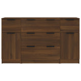 Ensemble de buffets 3 pcs Chêne marron Bois d'ingénierie