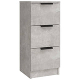 Sideboards 3 Stück aus grauem Beton-Holzwerkstoff