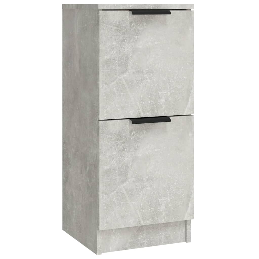 Buffets 3 pcs gris béton bois d'ingénierie