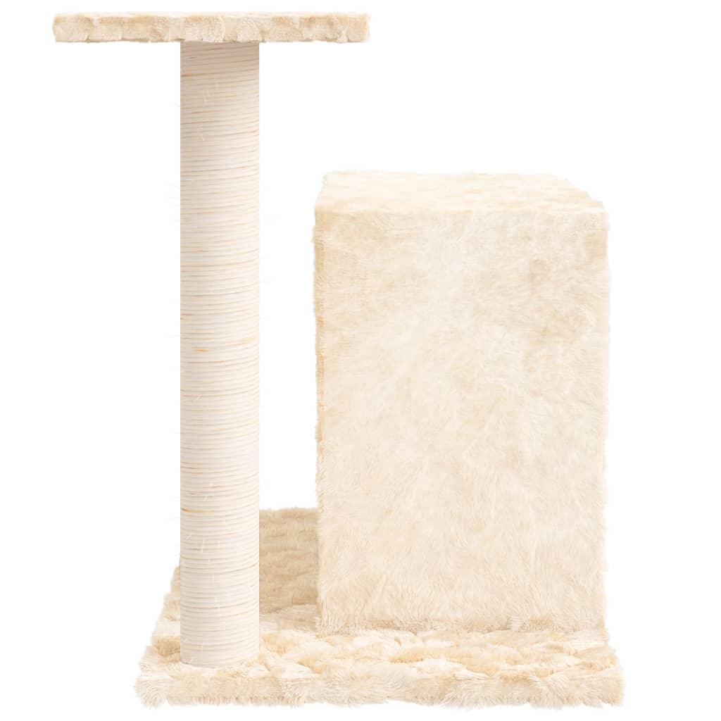 Arbre à chat avec griffoir en sisal Crème 51 cm