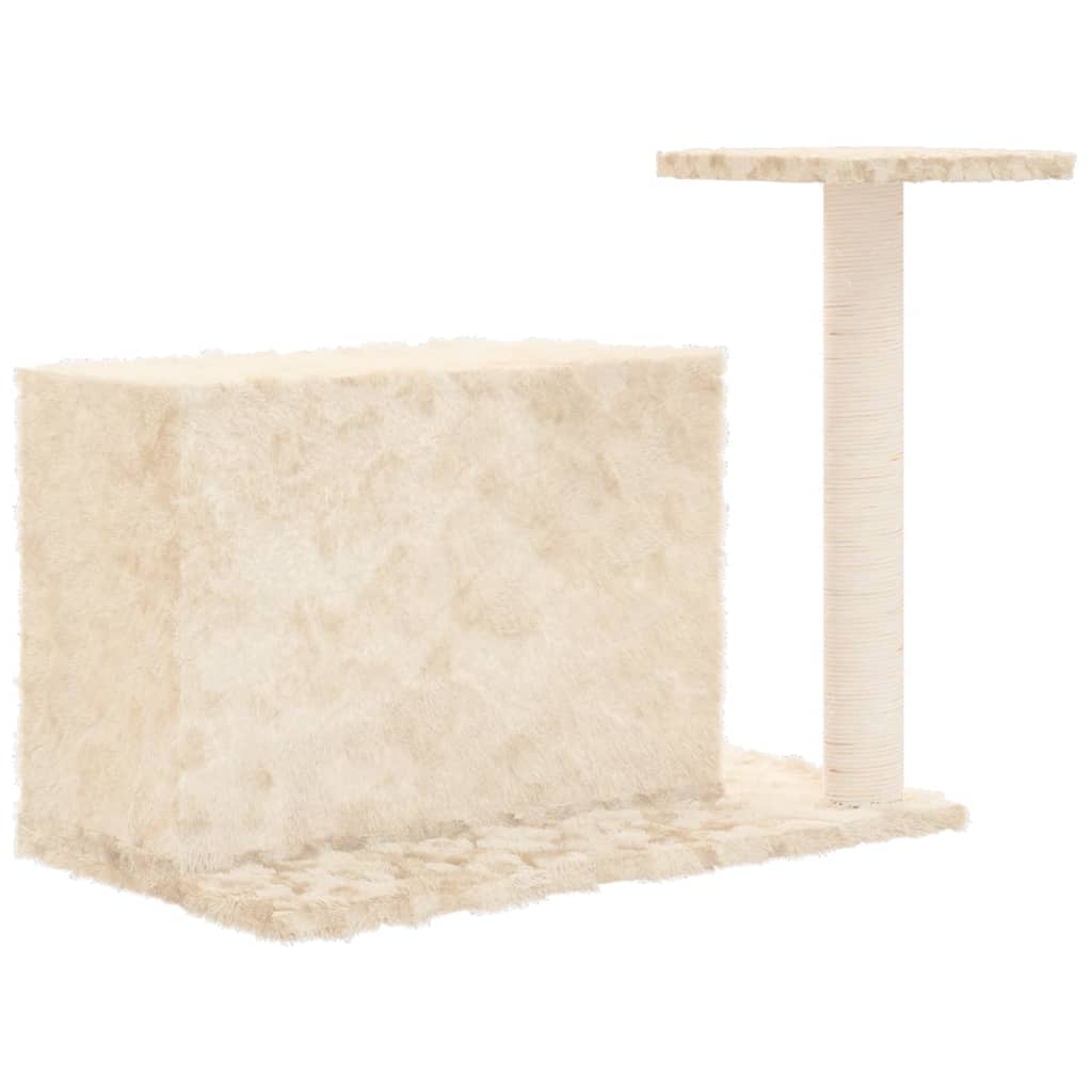 Arbre à chat avec griffoir en sisal Crème 51 cm