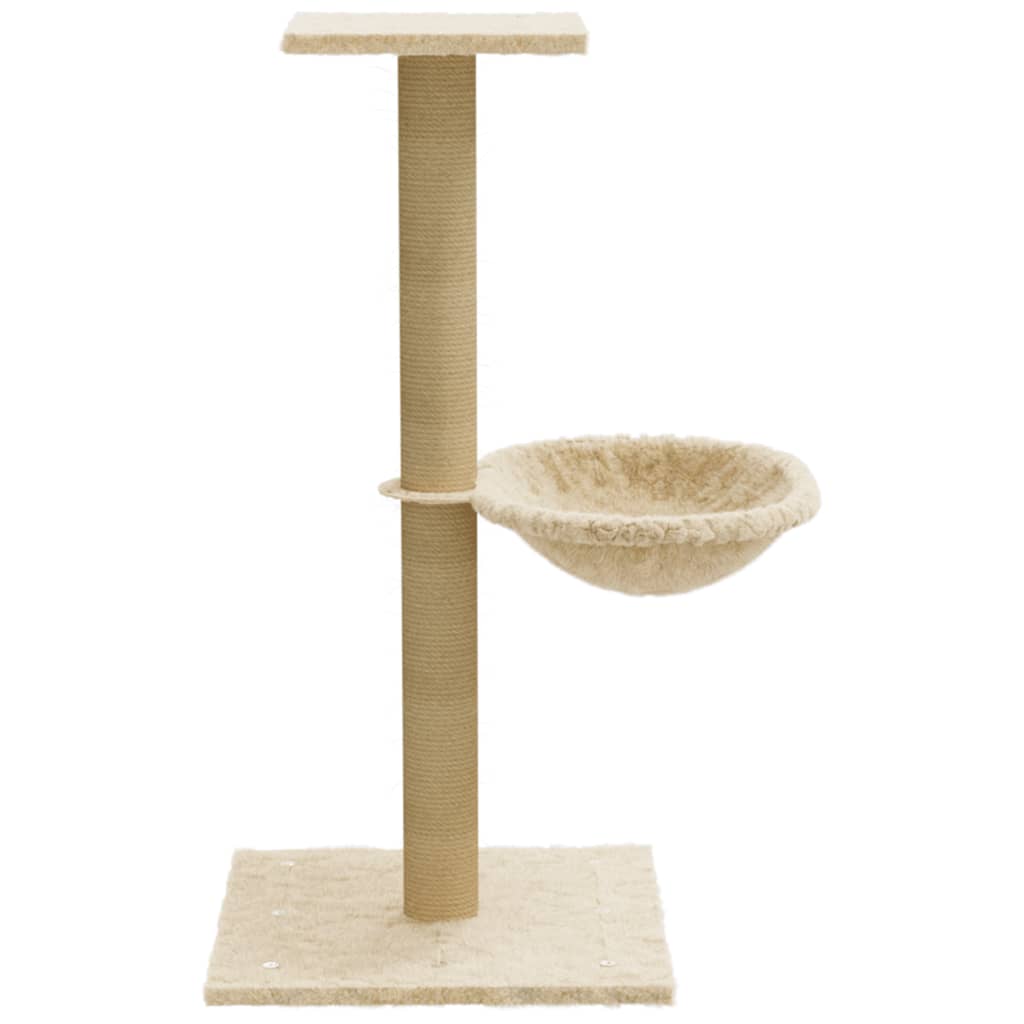 Arbre à chat avec griffoir en sisal Crème 74 cm