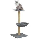 Arbre à chat avec griffoir en sisal Gris clair 74 cm