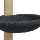 Arbre à chat avec griffoir en sisal Gris foncé 74 cm