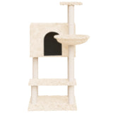 Arbre à chat avec griffoirs en sisal Crème 108,5 cm