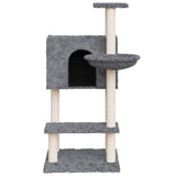 Arbre à chat avec griffoirs en sisal Gris foncé 108,5 cm