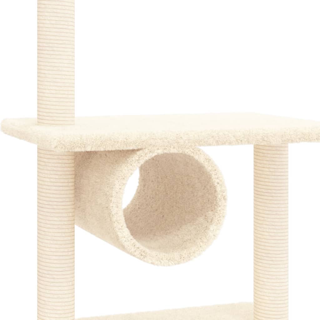 Arbre à chat avec griffoirs en sisal Crème 279 cm