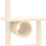 Arbre à chat avec griffoirs en sisal Crème 279 cm