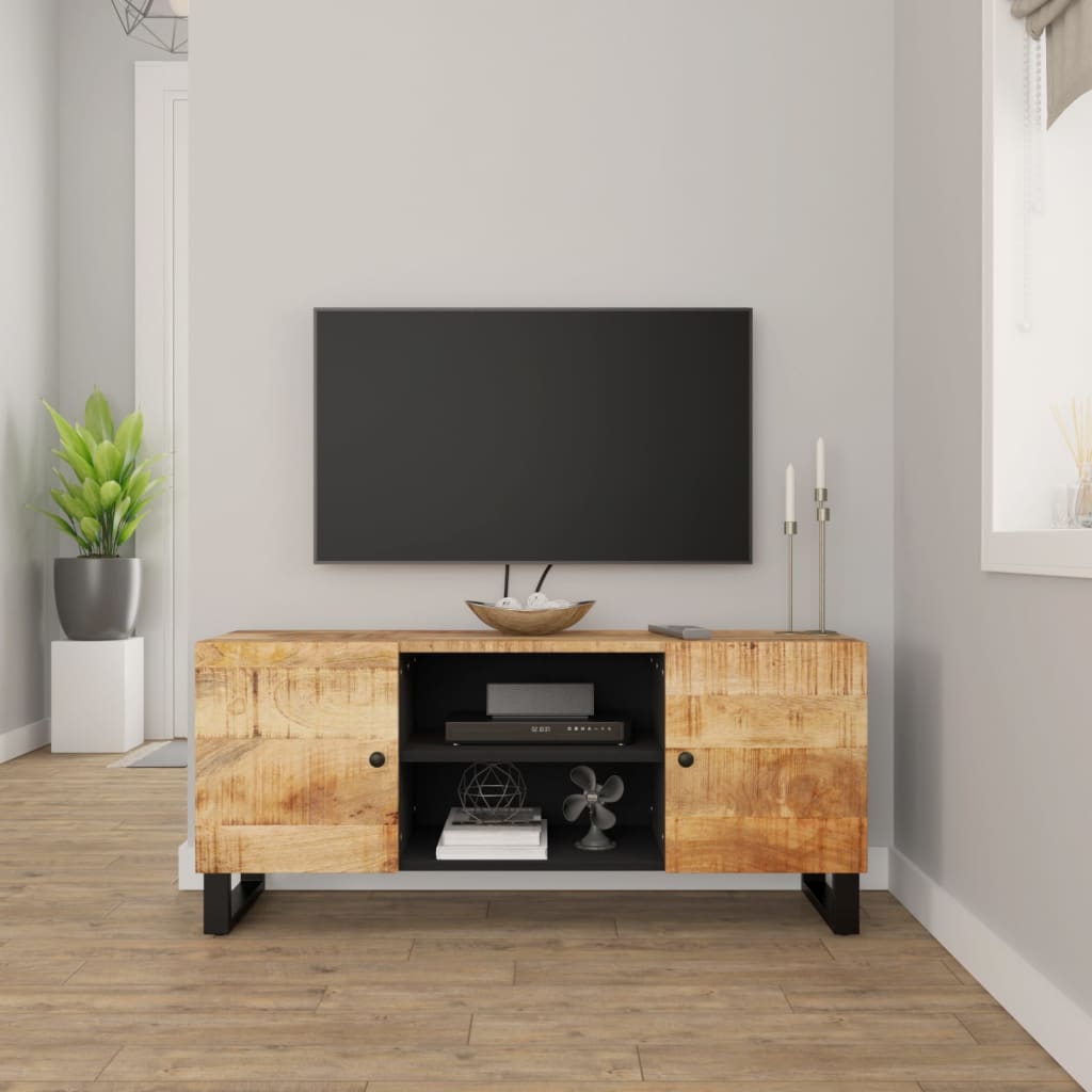 Meuble TV 105x33x46 cm Bois massif de manguier