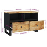 Meuble TV 70x33x46 cm Bois massif de manguier