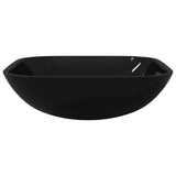 Lavabo Verre 42x42x14 cm Noir