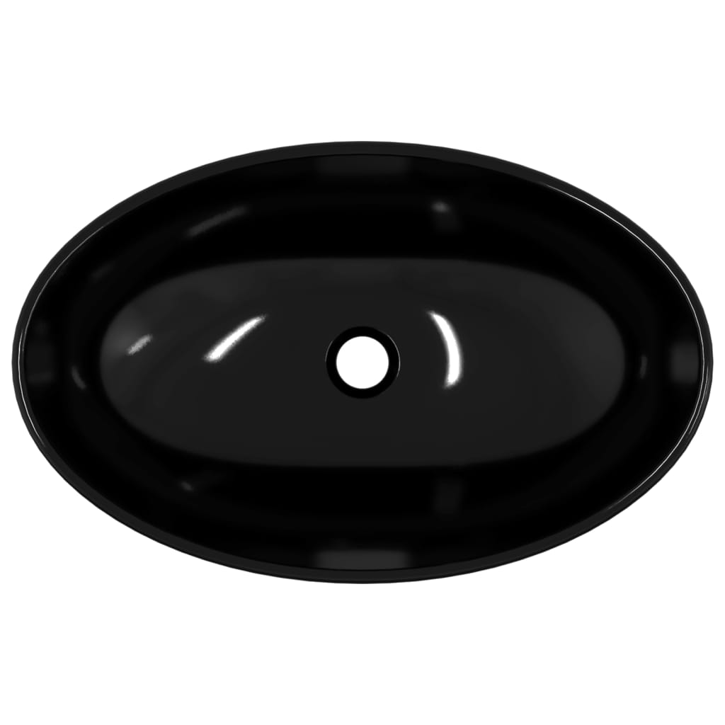 Lavabo Verre trempé 54,5x35x15,5 cm Noir