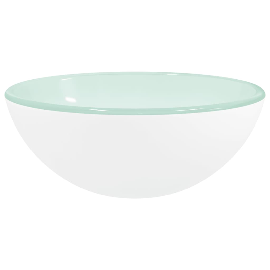 Lavabo Verre trempé 30x12 cm Blanc