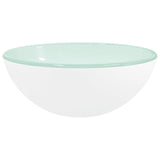 Lavabo Verre trempé 30x12 cm Blanc