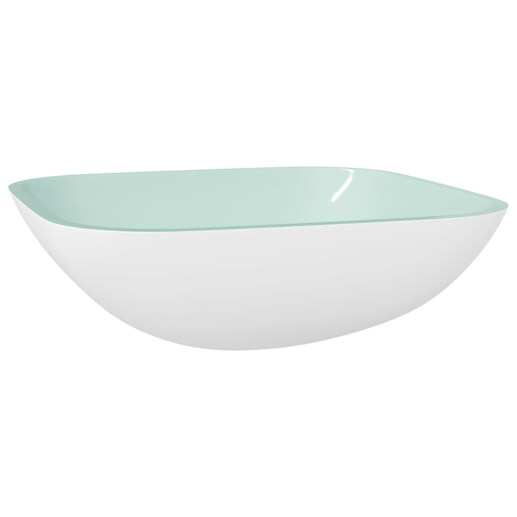 Lavabo Verre 42x42x14 cm Blanc