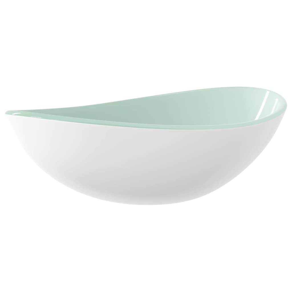 Lavabo Verre trempé 54,5x35x15,5 cm Blanc