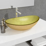 Lavabo Verre trempé 54,5x35x15,5 cm Doré