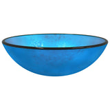 Lavabo Verre trempé 42x14 cm Bleu