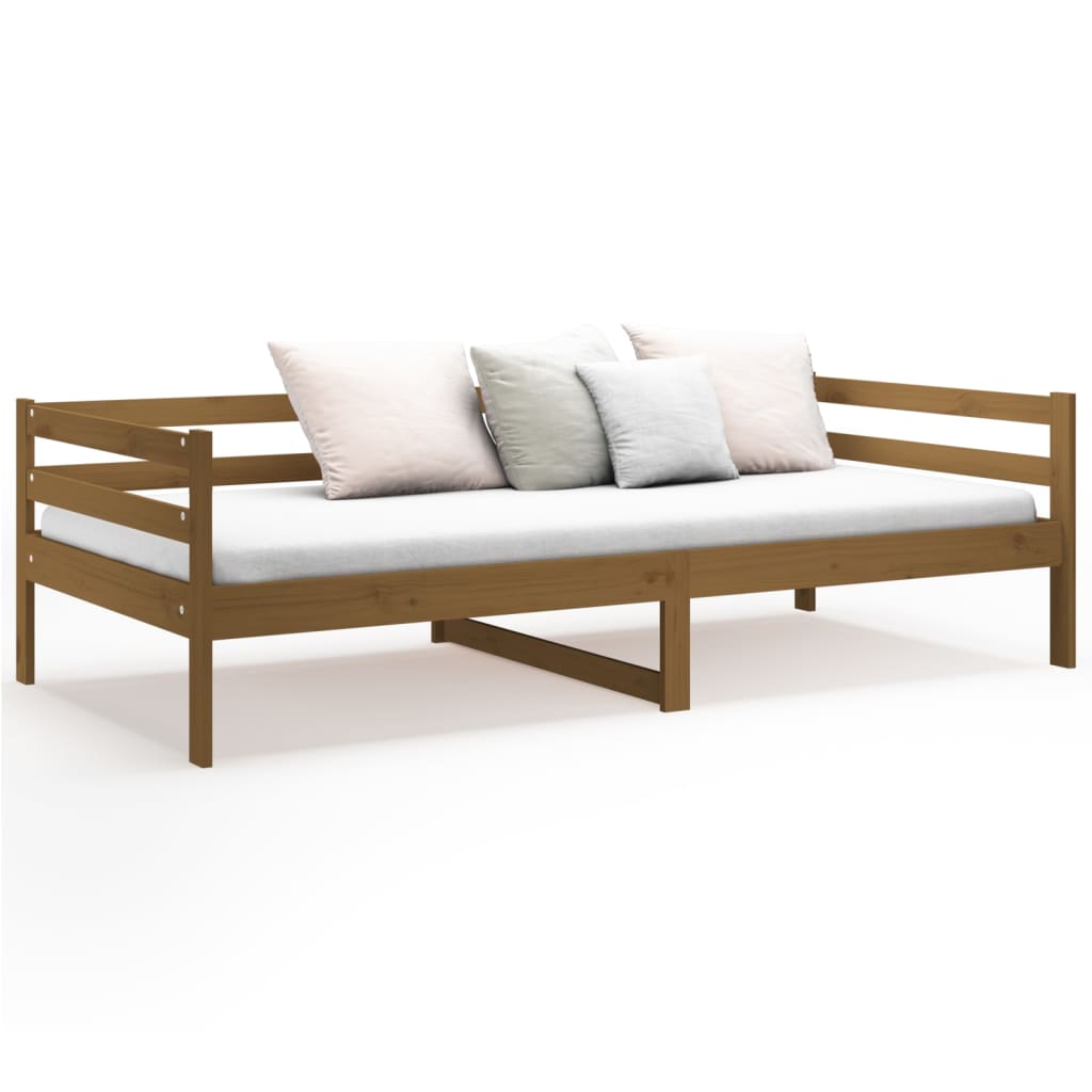 Day bed without mattress honey brown 90x190 cm solid pine wood