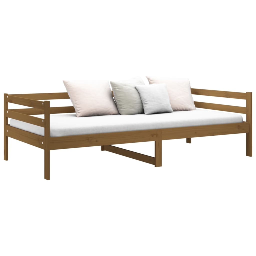 Day bed without mattress honey brown 90x190 cm solid pine wood