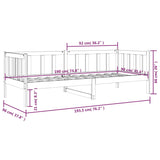 Tagesbett ohne Matratze 90x190 cm aus massivem Kiefernholz