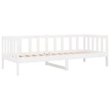 Lit de jour sans matelas blanc 90x190 cm bois de pin massif