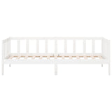 Lit de jour sans matelas blanc 90x190 cm bois de pin massif