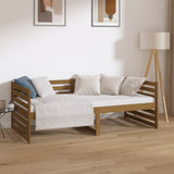 Lit de jour sans matelas marron miel 90x190 cm bois pin massif