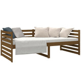 Lit de jour sans matelas marron miel 90x190 cm bois pin massif