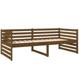 Lit de jour sans matelas marron miel 90x190 cm bois pin massif