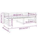 Tagesbett ohne Matratze honigbraun 90x190 cm aus massivem Kiefernholz