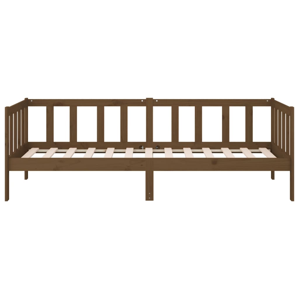 Lit de jour sans matelas marron miel 80x200 cm bois pin massif