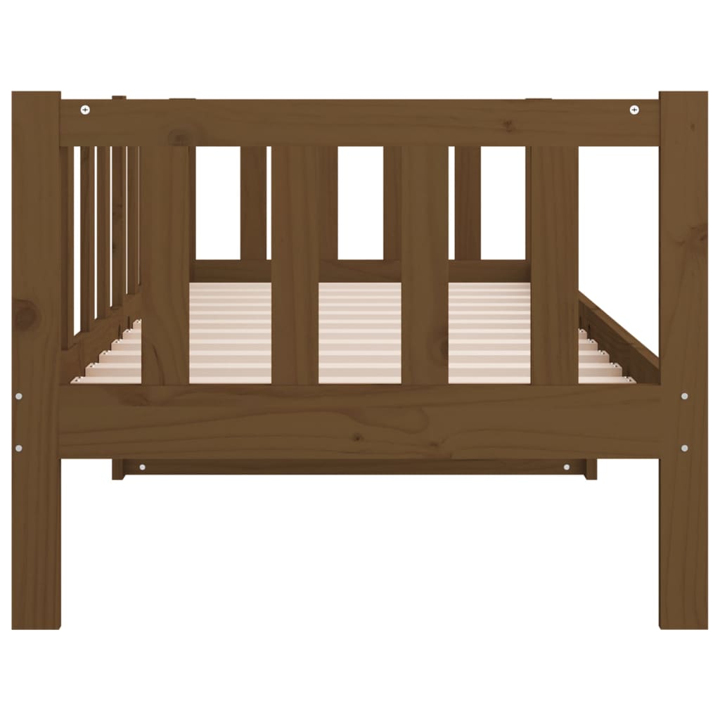 Lit de jour sans matelas marron miel 80x200 cm bois pin massif