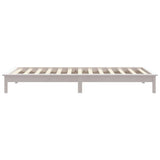 Cadre de lit sans matelas blanc 90x200 cm bois massif