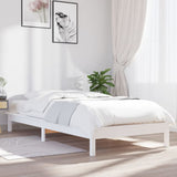 Cadre de lit sans matelas blanc 90x200 cm bois massif