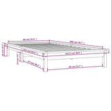 Bettgestell ohne Matratze honigbraun 90x200 cm Massivholz