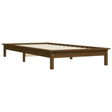 Bettgestell ohne Matratze honigbraun 100x200 cm Massivholz