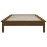 Cadre de lit sans matelas marron miel 100x200 cm bois massif