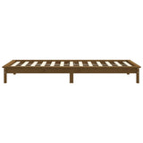 Cadre de lit sans matelas marron miel 100x200 cm bois massif