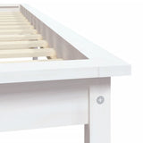 Cadre de lit sans matelas blanc 120x200 cm bois massif