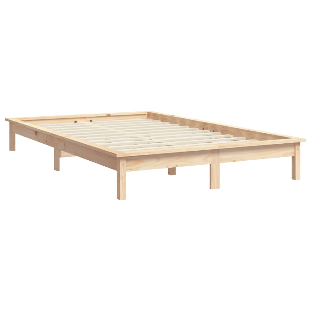 Cadre de lit sans matelas 140x200 cm bois massif