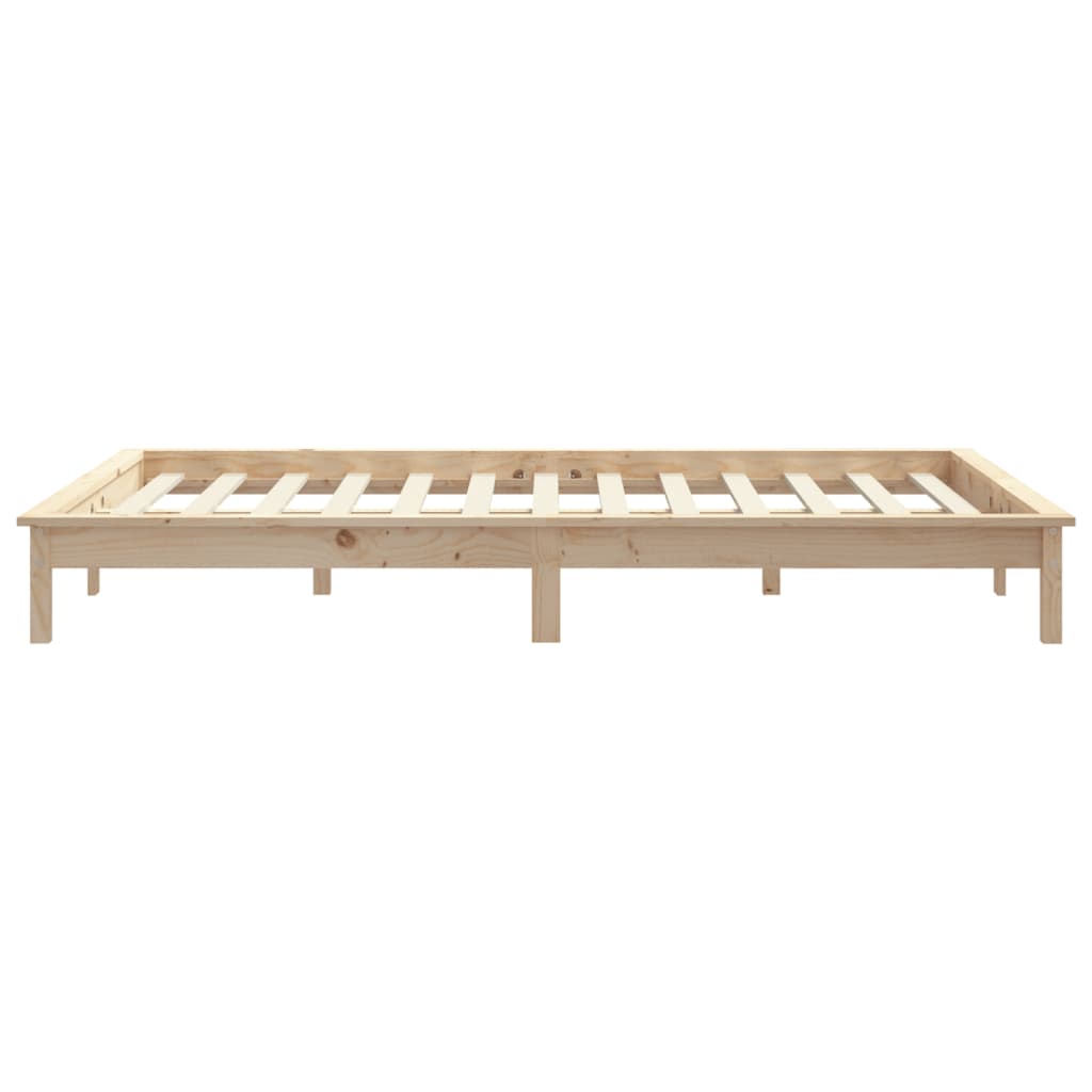 Cadre de lit sans matelas 140x200 cm bois massif