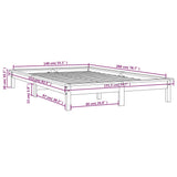 Cadre de lit sans matelas 140x200 cm bois massif