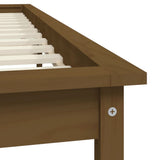 Cadre de lit sans matelas marron miel 140x200 cm bois massif