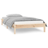 Cadre de lit à LED sans matelas 90x200 cm bois massif