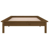 Cadre de lit à LED sans matelas 90x200 cm bois massif