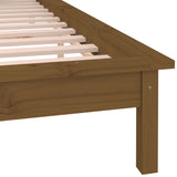 Cadre de lit à LED sans matelas 140x200 cm bois massif